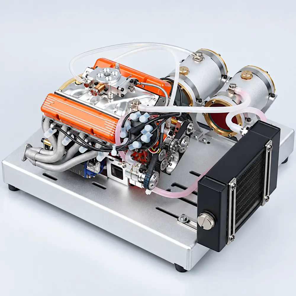 Kit de Motor V8 de Mesa 1/6, 4 Tempos, 44cc, Refrigerado a Água, OHV, Gasolina, Modelo Small-Block — foto 18