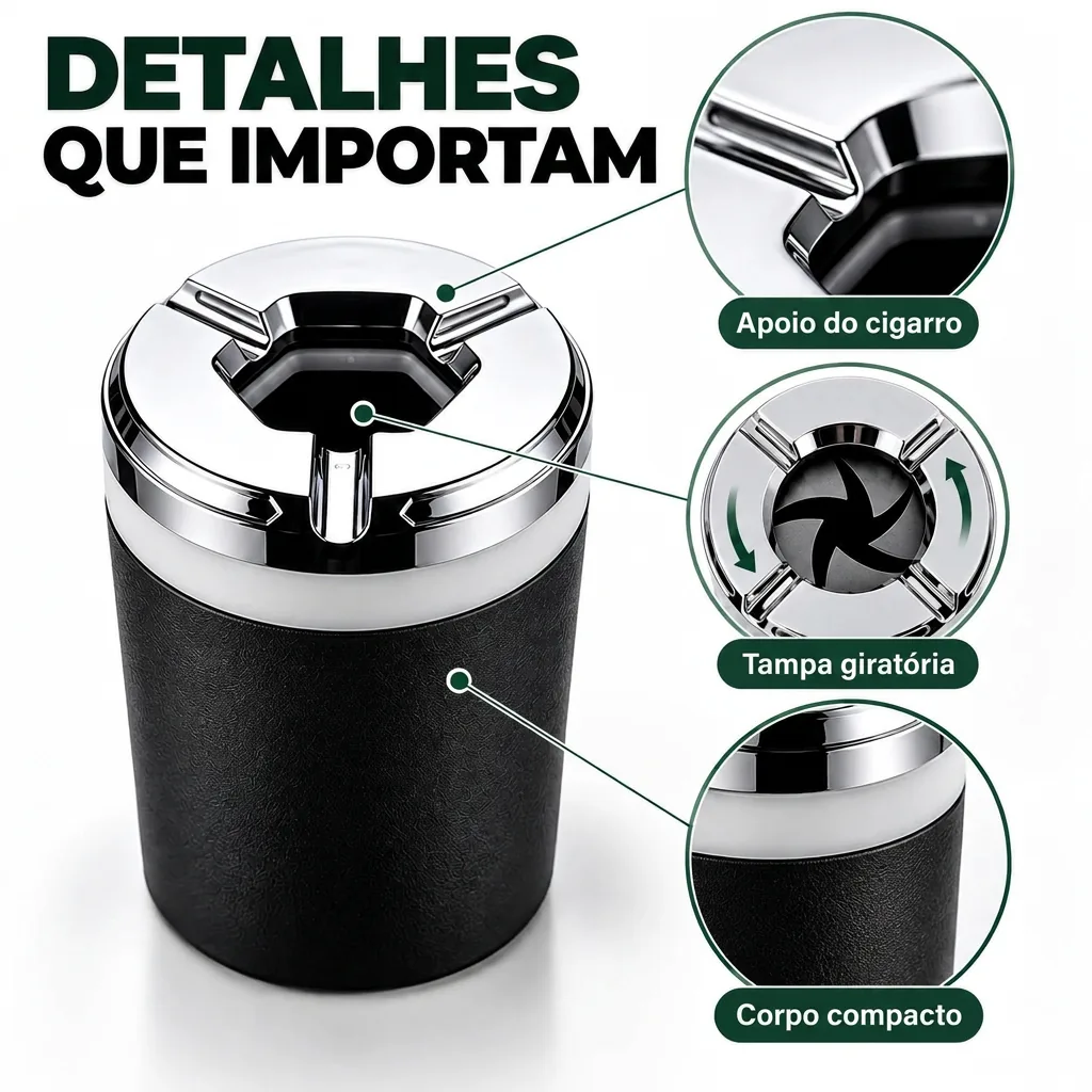Detalhes da borda e apoio para cigarros